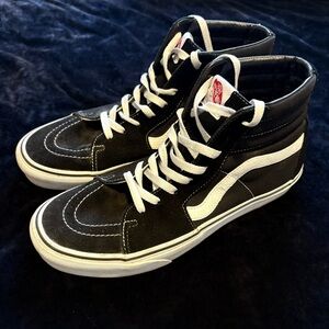 Vans Black and White High-Top Sneakers